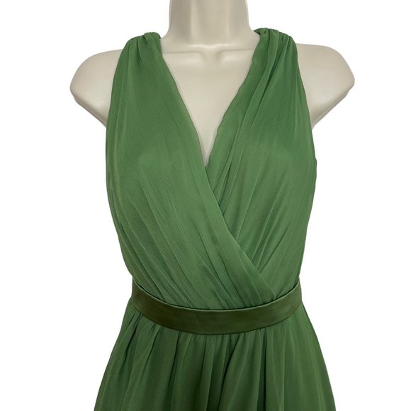 Lela Rose Bridesmaid Clover Belted VNeck Draped Gown by Dessy LR174 Size 8 - Picture 16 of 16